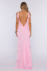 Pop Of Drama Maxi Dress Light Pink