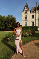 Poised Luxe Embellished Maxi Dress Pink