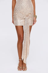 Own It Fully Strapless Sequin Mini Dress Gold