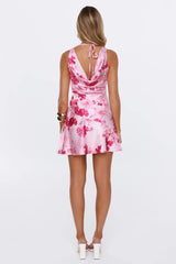 Wardrobe Star Satin Mini Dress Pink