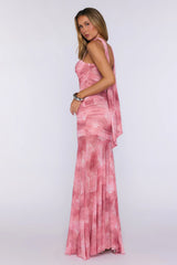 Lovers’ Night Out Mesh Maxi Dress Pink