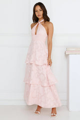 Island Sway Halter Maxi Dress Pink