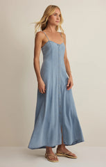 Angel Eyes Chambray Midi Dress