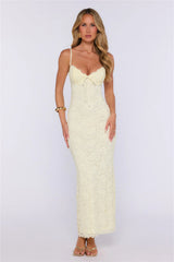 Dream Vision Lace Maxi Dress Yellow