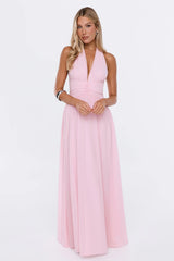 Just For Her Halter Maxi Dress Blush