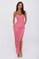 Still Fabulous Mesh Maxi Dress Pink