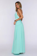 Radiance Meets Style Halter Maxi Dress Mint