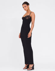 ALLURA MAXI DRESS - BLACK