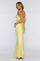 Proof of Style Strapless Maxi Dress Yellow