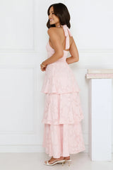 Island Sway Halter Maxi Dress Pink