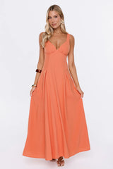 Worth The Wait Maxi Dress Coral