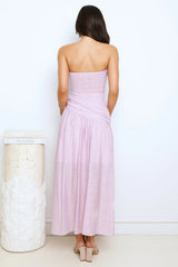 Sunbeam Veil Strapless Maxi Dress Lilac