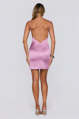 Sleek Luxe Satin Mini Dress Rose