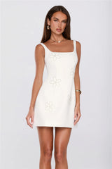 Blossom Society Mini Dress Off White