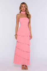 Fresh Start Strapless Maxi Dress Pink