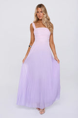 Laidback Luxe Pleated Maxi Dress Lilac