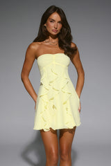Well Dressed Tonight Embellished Strapless Mini Dress White