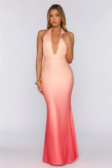 Wear The Mood Halter Maxi Dress Pink