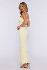 Dream Vision Lace Maxi Dress Yellow