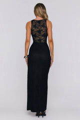 High Style Only Lace Maxi Dress Black