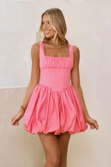 Blush Wink Bubble Mini Dress Pink