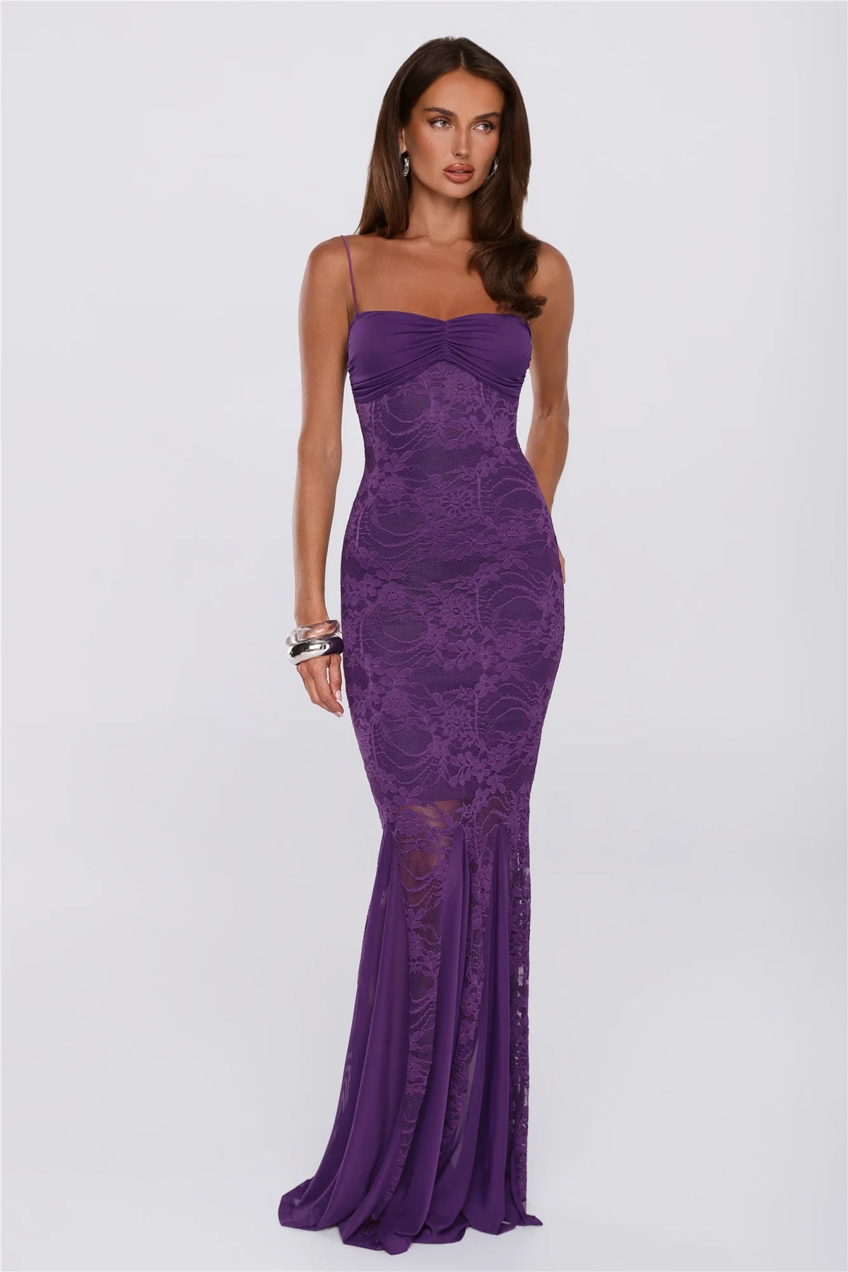 After Dusk Dressing Lace Maxi Dress Purple