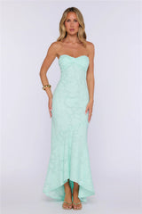 Delicate Days Strapless Maxi Dress Mint