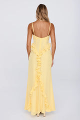 Balmy Nights Club Maxi Dress Lemon