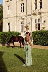 Pop Of Drama Maxi Dress Sage