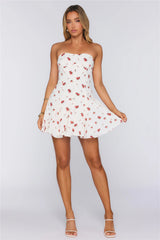 Her Rose Era Strapless Mini Dress Floral