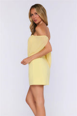 Golden Hour Club Mini Dress Yellow