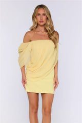 Golden Hour Club Mini Dress Yellow