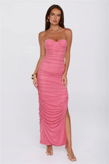 Still Fabulous Mesh Maxi Dress Pink