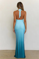 Shine Darling Halter Maxi Dress Green