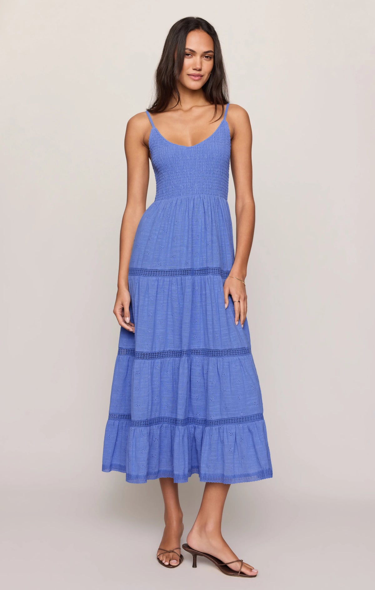 Behati Eyelet Midi Dress