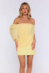 Golden Hour Club Mini Dress Yellow