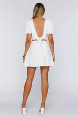 Blooming Secret Mini Dress White