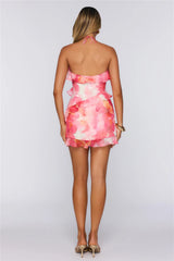 Fleur Glow Mini Dress Red
