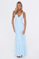 No Early Nights Maxi Dress Light Blue