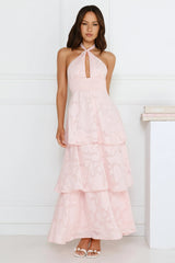 Island Sway Halter Maxi Dress Pink