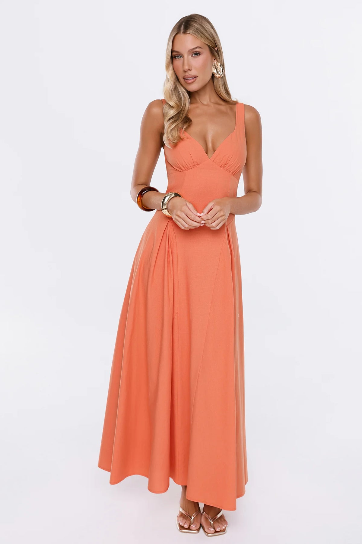 Worth The Wait Maxi Dress Coral