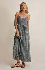 Romy Striped Linen Maxi Dress