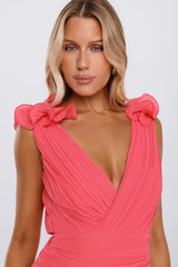 Signature Silhouette Mini Dress Peach Pink