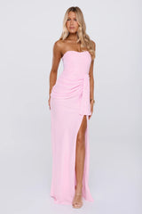 Sunlit Aura Strapless Maxi Dress Pink