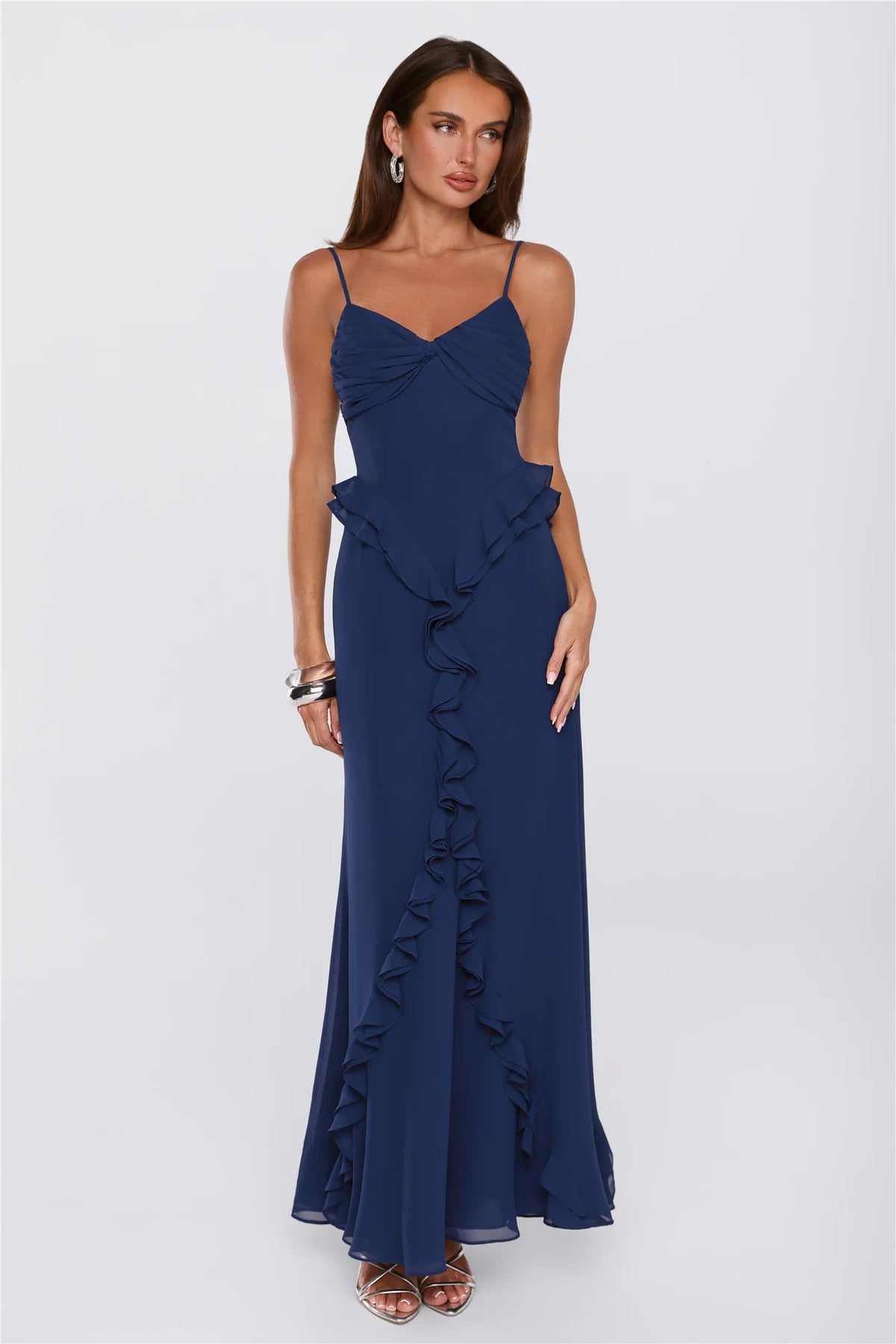 Balmy Nights Club Maxi Dress Navy