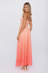 Always Invited Halter Maxi Dress Orange