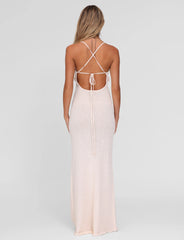 LAVELLE MAXI DRESS - WHITE : CREAM : CREAM