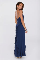 Balmy Nights Club Maxi Dress Navy