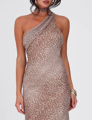 ALLIRA MAXI DRESS - NEUTRAL : LEOPARD