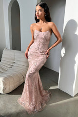 Ardell Maxi Dress - Pink Glitter